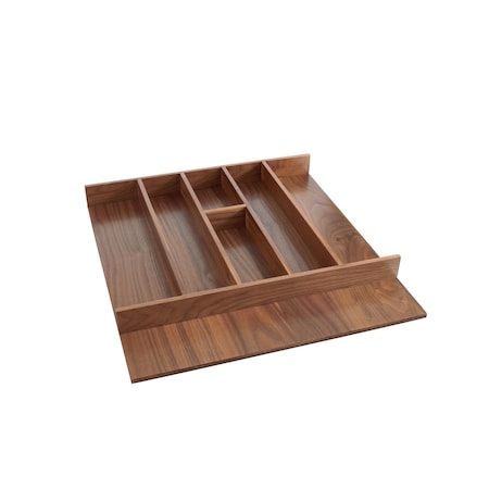 Rev-A-Shelf Drawer Insert, Walnut Veneer, Dark Brown, 21.13 in W, 2.38 in H, 22 in D, 22 in L, Dark Brown 4WUT-WN-3SH